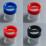 Porte-trombones / Distributeur de trombones transparent avec couvercle Bleu/rouge/noir - YWE003 – Image 2