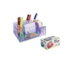 Porte Accessoires de Bureau Transparent en Plastique ARK - 1444