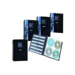Lot de 10 Porte-CD FOLDERMATE 48 Pochettes Coul Noir