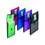 Lot de 12 Porte-documents à soufflets FOLDERMATE 13 Pochettes A4 Coul Assorties