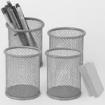 Pot à crayons en métal gris M.Office – Design robuste et élégant