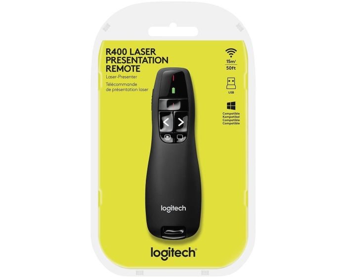 Présentateur sans fil LOGITECH R400 avec pointeur laser rouge integré (910-001356) – Image 5