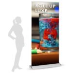 Roll-up large de luxe en aluminium couleur chromée 100x200cm