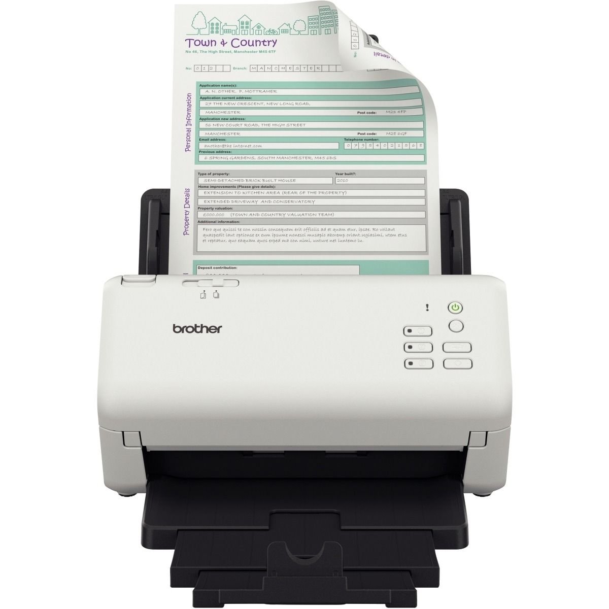 Scanner bureautique Brother ADS-4300W - 40 PPM 600 x 600 DPI 80 IPP – Image 4