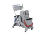 CHARIOT DE MENAGE GREY DOUBLE BUCKET 2 X 25L WITH UPPER BUCKET WITH SIDE PRESS (SCPEC50BS) – Image 2