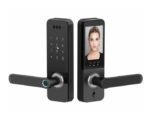 Serrure de porte intelligente SMART LOCK – TUYA WiFi App, Déverrouillage par Reconnaissance Faciale, Empreinte, Code, Carte & Clé – Noire – Image 2