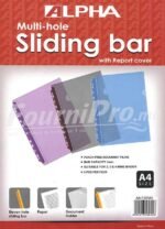 Pack de 6 Chemises perforées porte document ALPHA  avec barre coulissante
