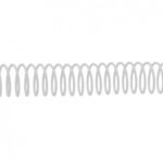 Spirale serpentin métallique 16 mm – Blanc – Pas 4:1 – Boîte de 100 pièces
