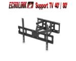 Support Ecran ECHOLINK double pendule pour Téléviseurs ou Ecrans interactifs de 40″ à 80″ Noir – Image 5