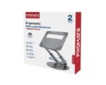 Support ergonomique Promate DeskMate-6 multi-niveaux pour ordinateur portable jusqu’à 17’’ en aluminium – Image 12