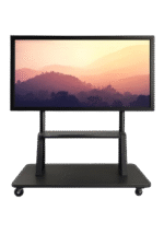 Support mobile pour écran interactif jusqu’à 86 pouces – Structure robuste sur roulettes – Image 2
