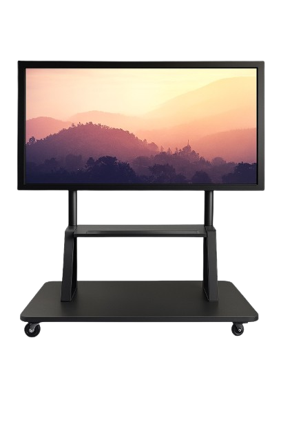 Support mobile pour écran interactif jusqu’à 86 pouces – Structure robuste sur roulettes – Image 2
