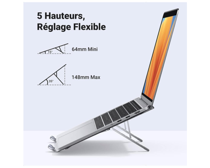 Support Ordinateur Portable Ugreen Aluminium Ventilé 8 à 17,3 Pouces (40289) – Image 6