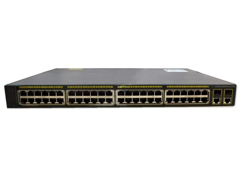 Switch Réconditionné Cisco Catalyst WS-C2960+48PST-L – 48 ports 10/100 PoE + 2 Gigabit Ethernet + 2 SFP – 370W – LAN Base (WS-C2960+48PST-L) – Image 2