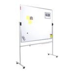 Tableau blanc double face 120x200 cm + Support mobile blanc Rocada M-T-ST-2101 avec 4 roulettes – Image 3