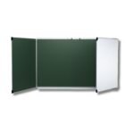 Tableau Magnétique Triptyque Double Face - 400 × 100 cm (Vert/Blanc ou Blanc/Vert)