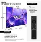 Téléviseur Samsung 55" Crystal UHD U8000F 4K serie 8 + Récepteur intégré (UA55U8000FUXMV) – Image 2