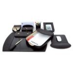 Ensemble de Bureau en simili cuir Croco 9 pièces